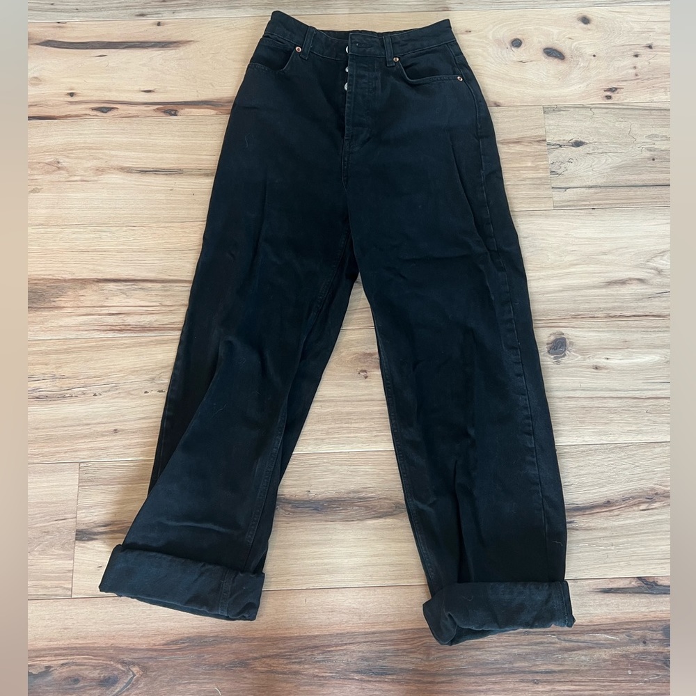 Topshop wide leg black jeans